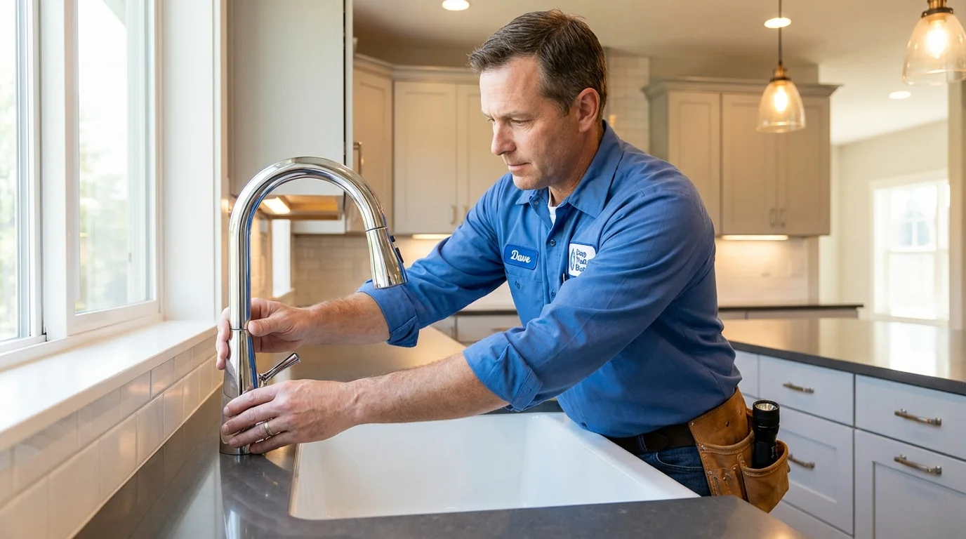 Kitchen faucet installation by Johns Plumbing LLC in Limerick